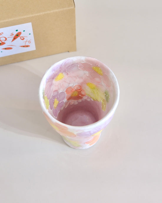 Yuzuriha 红彩花小纹 300ml Free Cup (Gift Box)