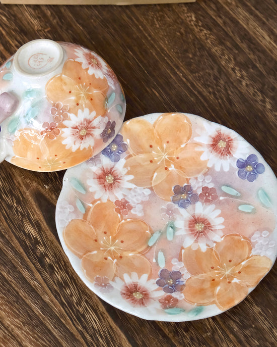 Yuzuriha New! Coffee Cup Set 紅彩京花(Gift Box)