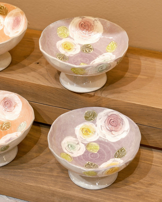 Seto ware FUKA Flower Dessert Goblet Bowl