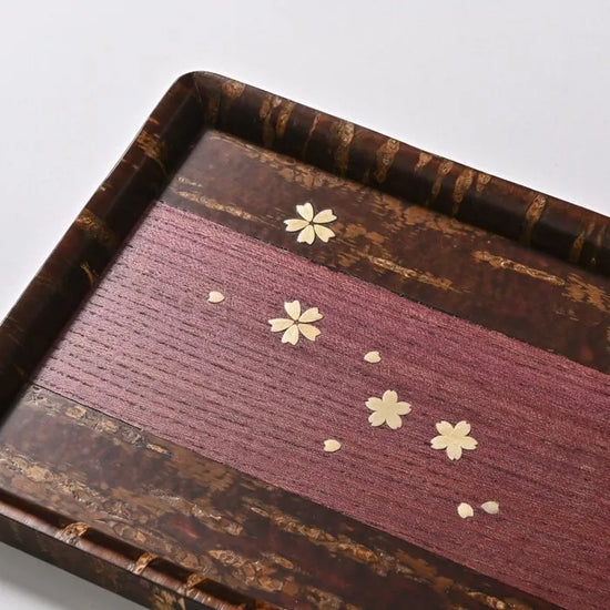 Yatsuyanagi Sakura Wood 36cm Long Tray(Gift Box)