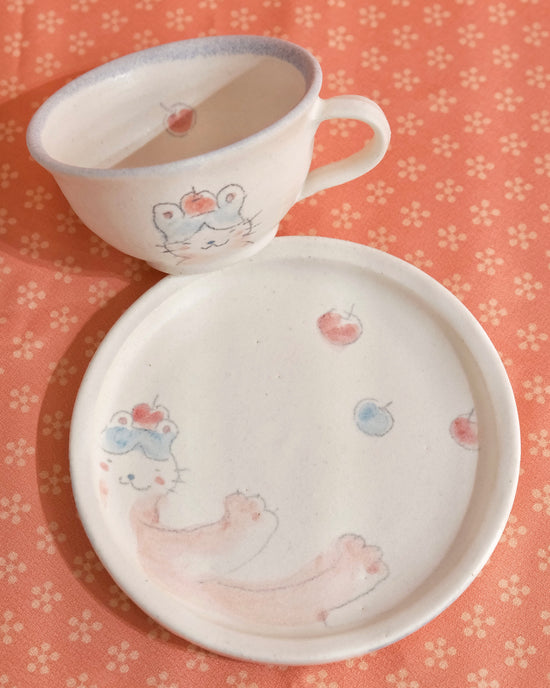 Artist 園部智子 315ml Coffee Cup with Saucer Set