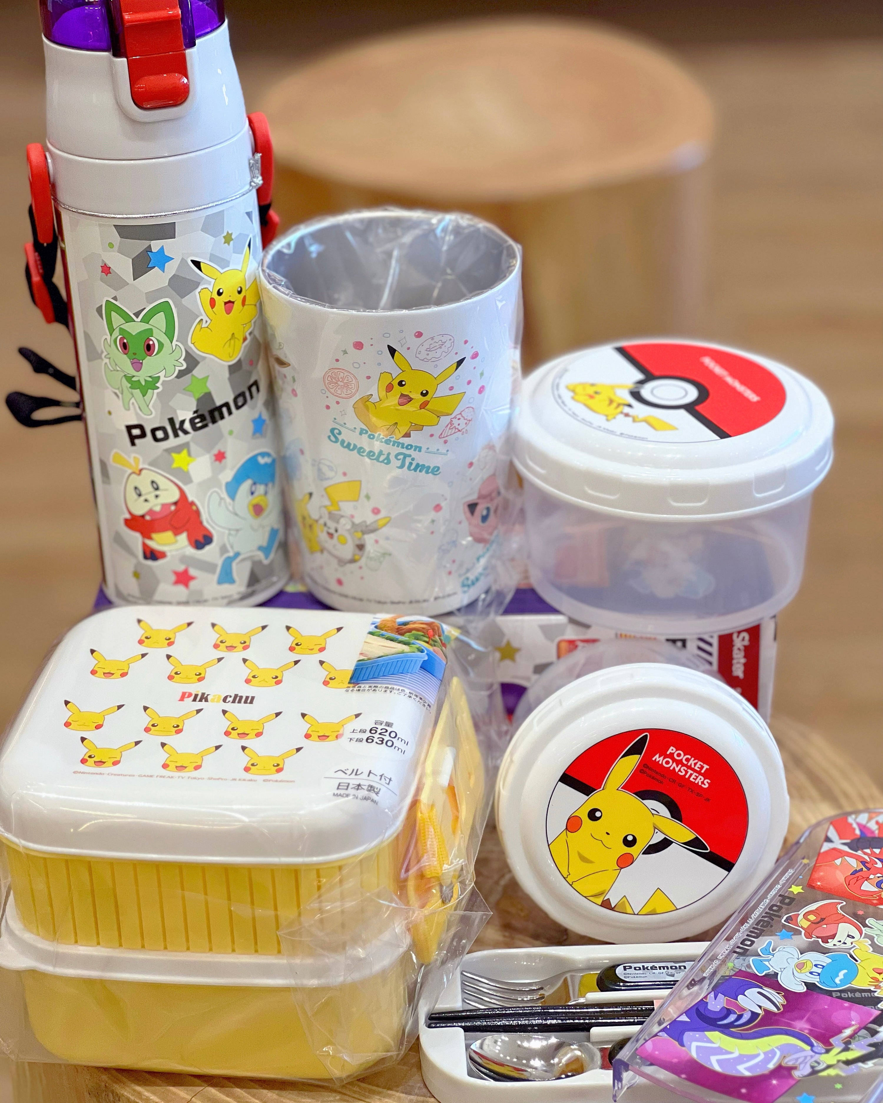 Pokemon Pikachu Two Food Container Lunch box Stainless LUNCH BAG POKEMON  PIKACHU