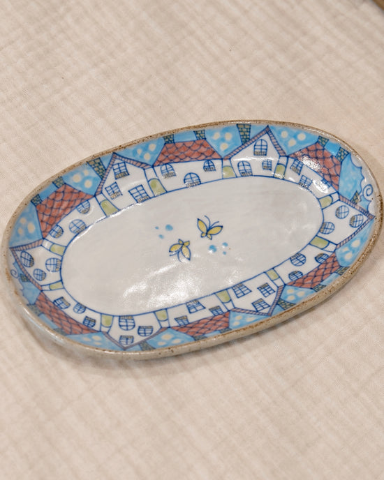 Artist あんあん堂 19.5cm Oval Plate