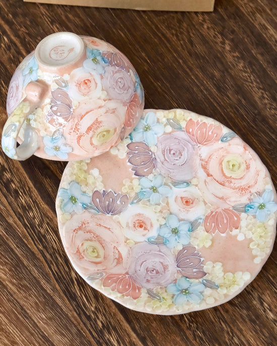 Yuzuriha Flower coffee cup set 色彩優花(Gift Box)