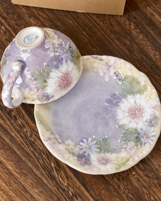 Yuzuriha Flower coffee cup set 花かざり(Gift Box)