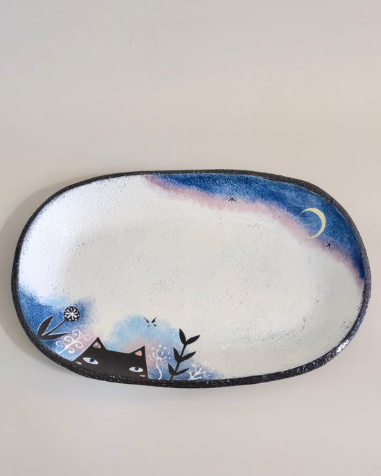 Artist 奥田 茜 27.5cm Kitty Large Plate