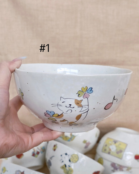 ねこ田商店 Kitty 16cm Donburi/Ramen Bowl