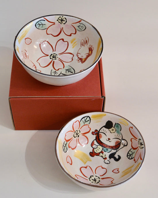 Yudachi Gama Bunny/Kitty Rice Bowl (Gift Box)