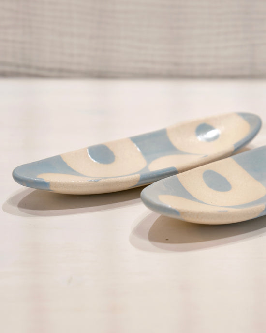 Artist 藤田 薰 24.5cm Blue Long Plate