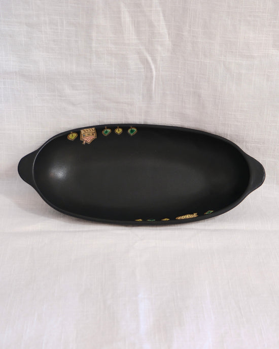 Artist 伊藤美穗 Black/Brown Oval Plate