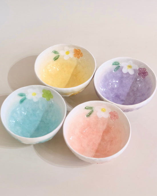 Seto ware FUKA Flower Rice Bowl