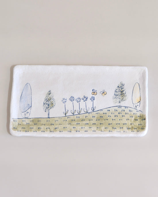 Artist Hapun Pottery 24cm Long Plate