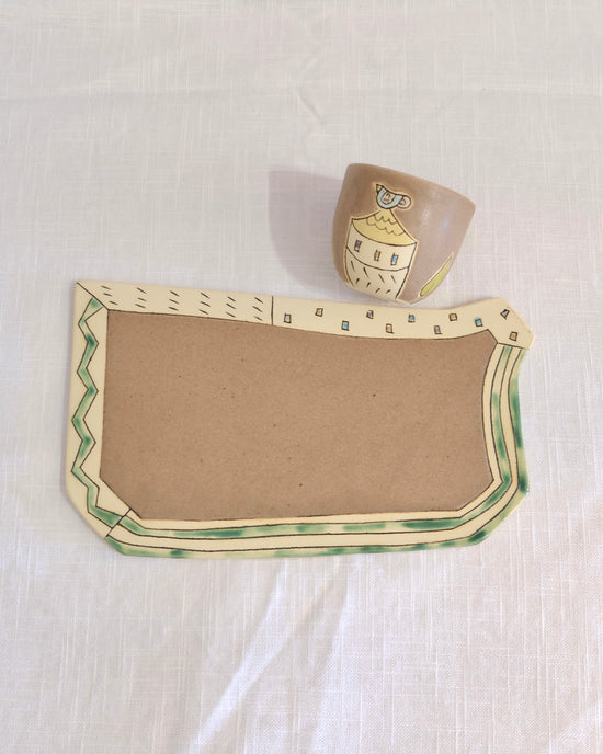 Artist 伊藤美穗 Brown Irregular Plate A/B/C