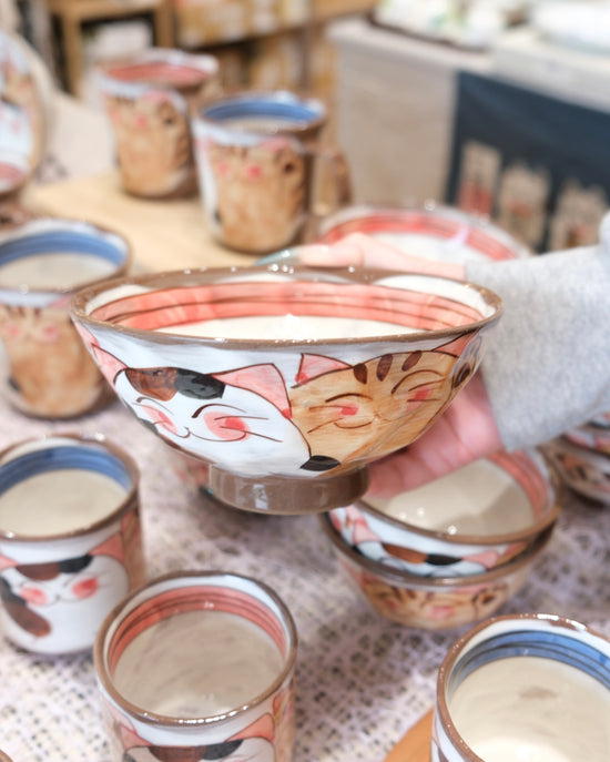 Hasami ware Kitty 14cm L Rice Bowl