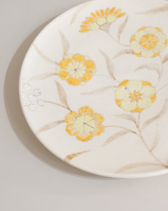 Artist 友田多紀 20.5cm Large Plate Yellow