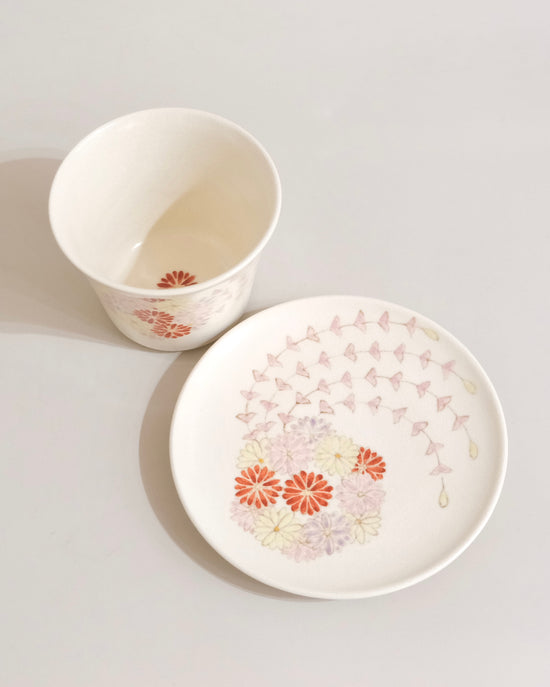 Artist 友田多紀 250ml Cup w Saucer Set Red