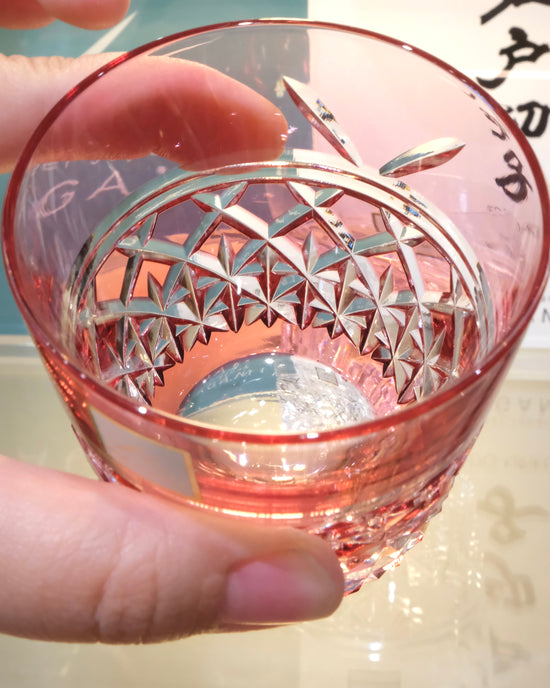 Kagami Crystal 「結」 Pair Sake Glasses(Wooden Box)