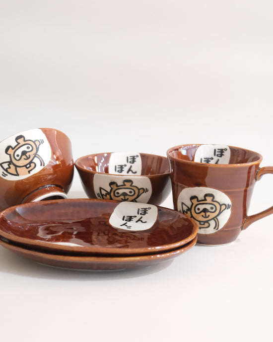Mino ware Raccoon Bowl/Plate/Mug