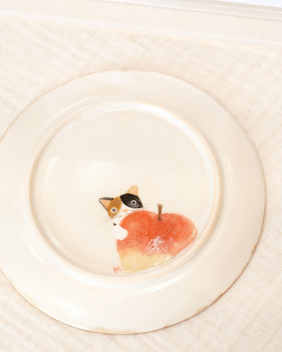 Artist 大野和世 16.5cm Kitty Apple Plate