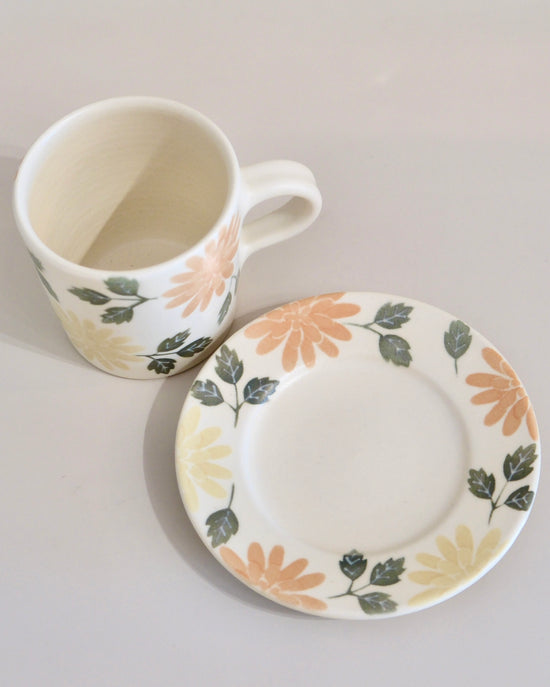 Artist 文鳥舎 280ml Flower Cup w Saucer