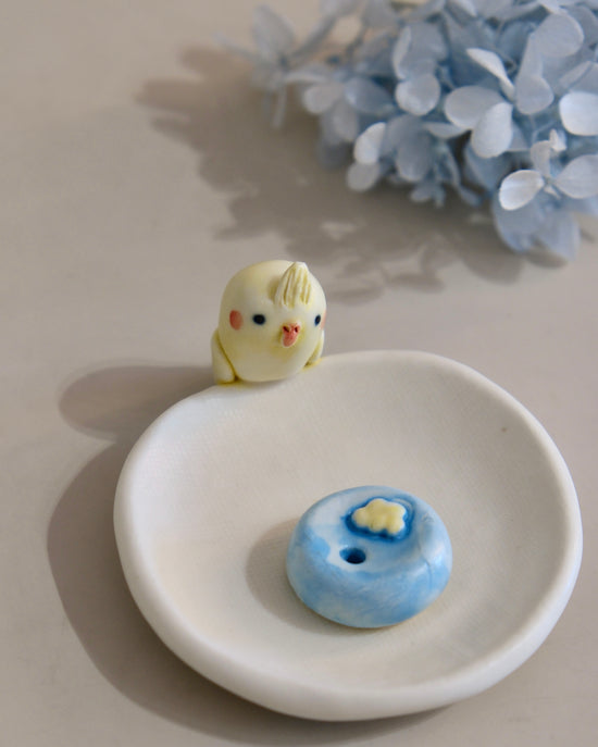 Seto ware Parrot Incense Holder(Gift Box)