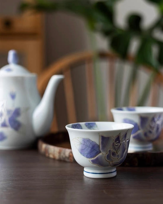 Arita ware Pearls Purple Teapot Set(Gift Box)