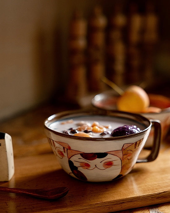 Hasami ware Kitty Soup Cup L 500ml