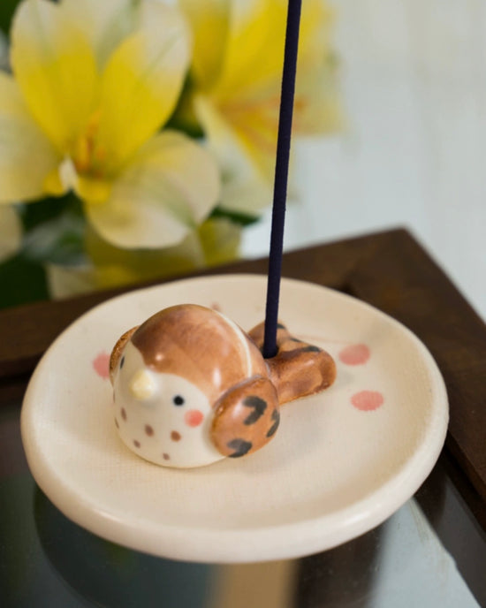 Seto ware Incense Holder(Gift Box)Kitty/Bunny/Owl