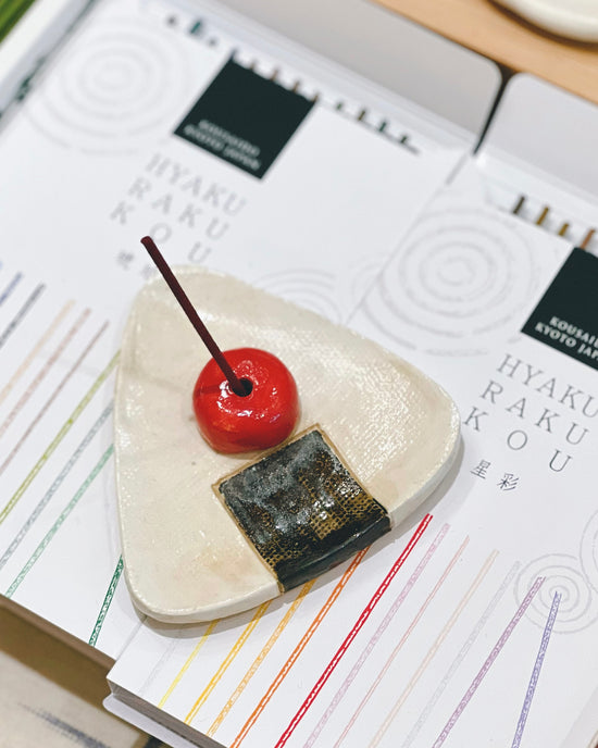 Seto ware Incense Holder(Gift Box)Daruma/Kitty/RIce