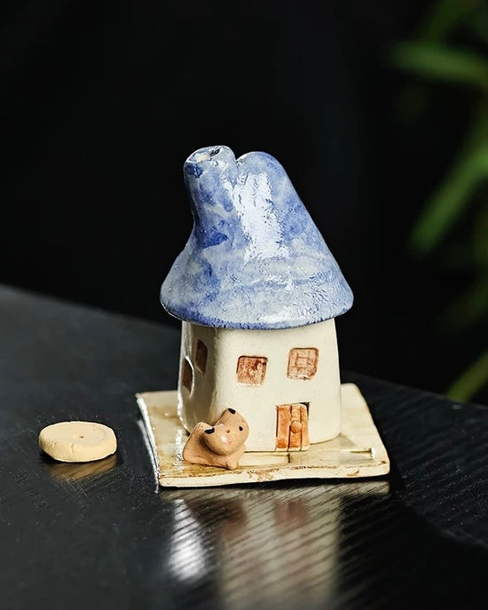 Seto ware House Incense Burner(Gift Box)