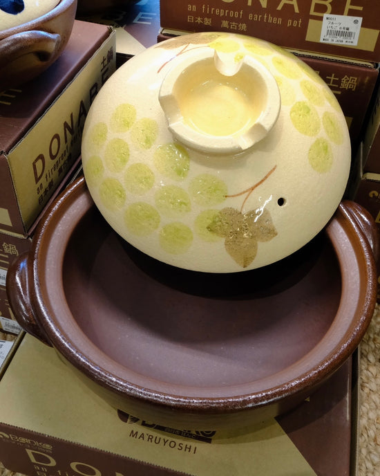 Banko ware Green Grape 2.3L Donabe Pot 8 size(Gift Box)