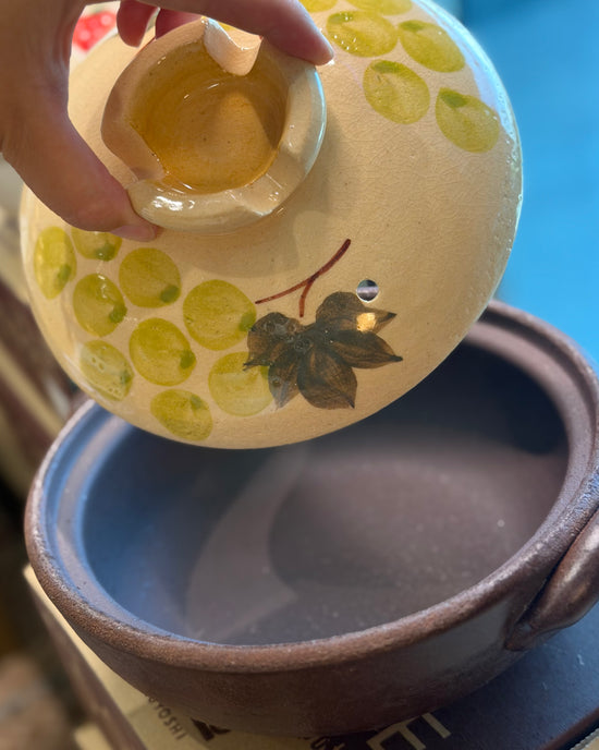 Banko ware Green Grape 0.9L Donabe Pot 6 size(Gift Box)