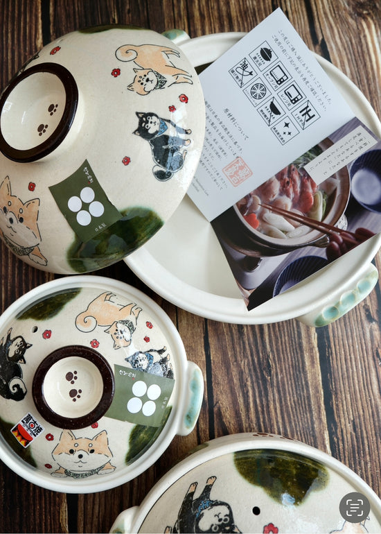 Banko ware 0.9L/2.4L/3.2L Shiba Donabe(Gift Box)