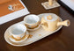 Arita ware 5pcs Yellow Sakura Teapot set(Gift Box)