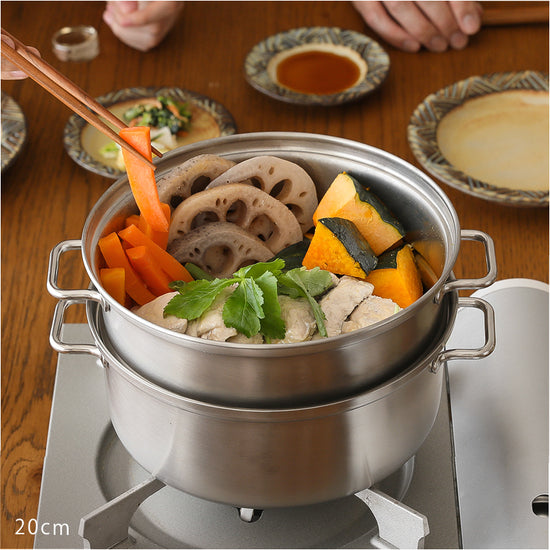Aizawa 20cm Double Steamer 2L Large(Gift Box)