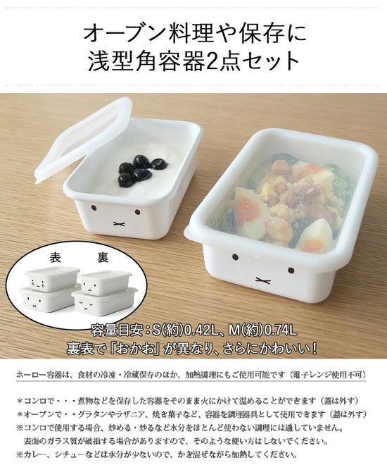Fuji Horo Miffy 2pcs Shallow Container (Gift Box)