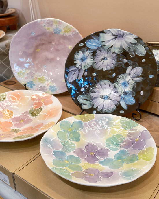 Seto ware FUKA Flower 24cm Pasta Plate (Gift Box)