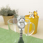 Japan Decole Serval Cat/Manul Cat Mug/Spoon 240ml(Gift Box)