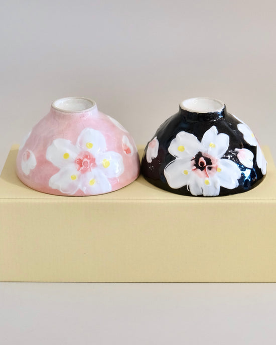 Fuka Flower Pair Rice bowl Set(Gift Box)