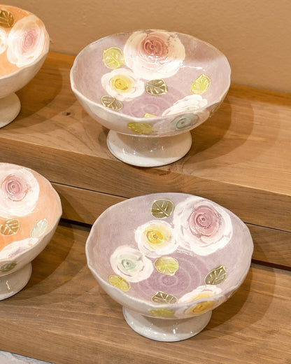 Seto ware FUKA Flower Dessert Goblet Bowl