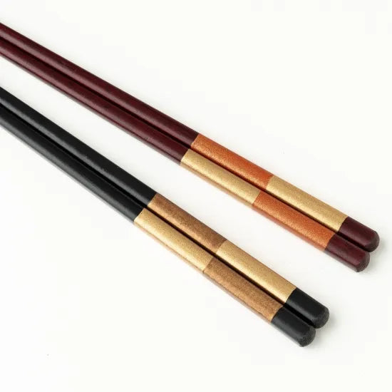 Japan Black/Red Gold 23cm Chopsticks
