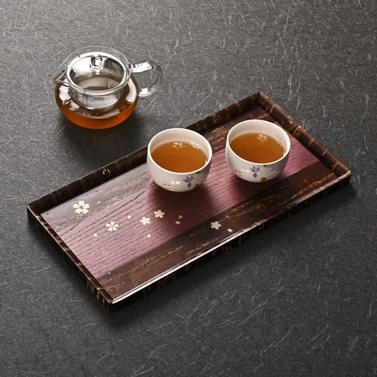 Yatsuyanagi Sakura Wood 36cm Long Tray(Gift Box)