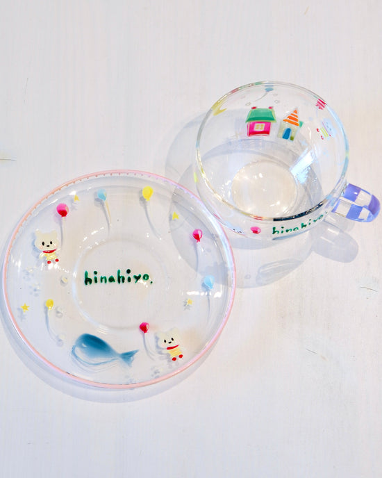 Artist Hina Hiyo Club 300ml Whale Cup w Saucer Set