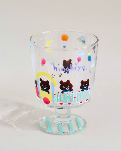 Artist Hina Hiyo Club 340ml Blue/Green Goblet