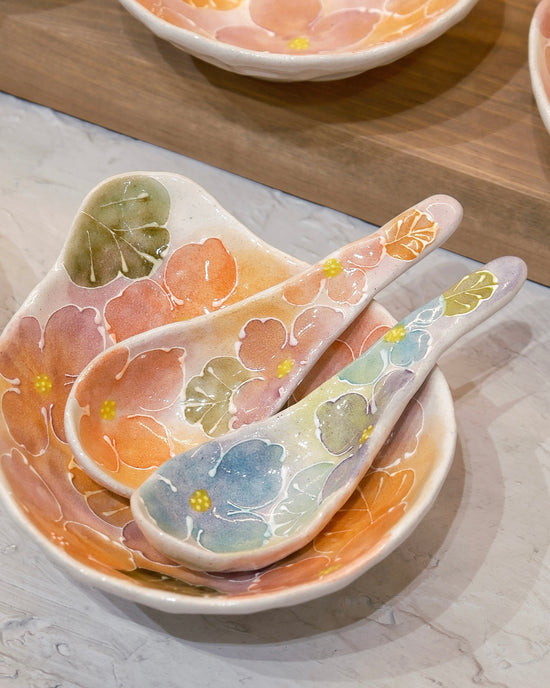 Seto ware FUKA Flower Spoon