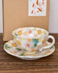 Yuzuriha Flower coffee cup set 間取白絵花（Gift Box）
