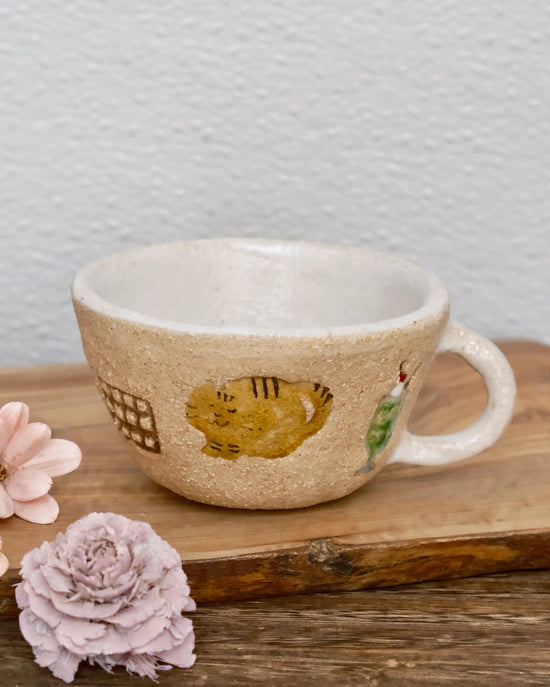Artist 福田友子 210ml Beige Mug