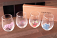 Japan Four seasons Color-Changing 4pcs Glass Cup(Gift box)