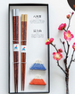 Japan Fuji Pair Chopsticks with rest(Wooden Box)