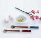 Japan Couple Pair Chopsticks with rest(Wooden Box)